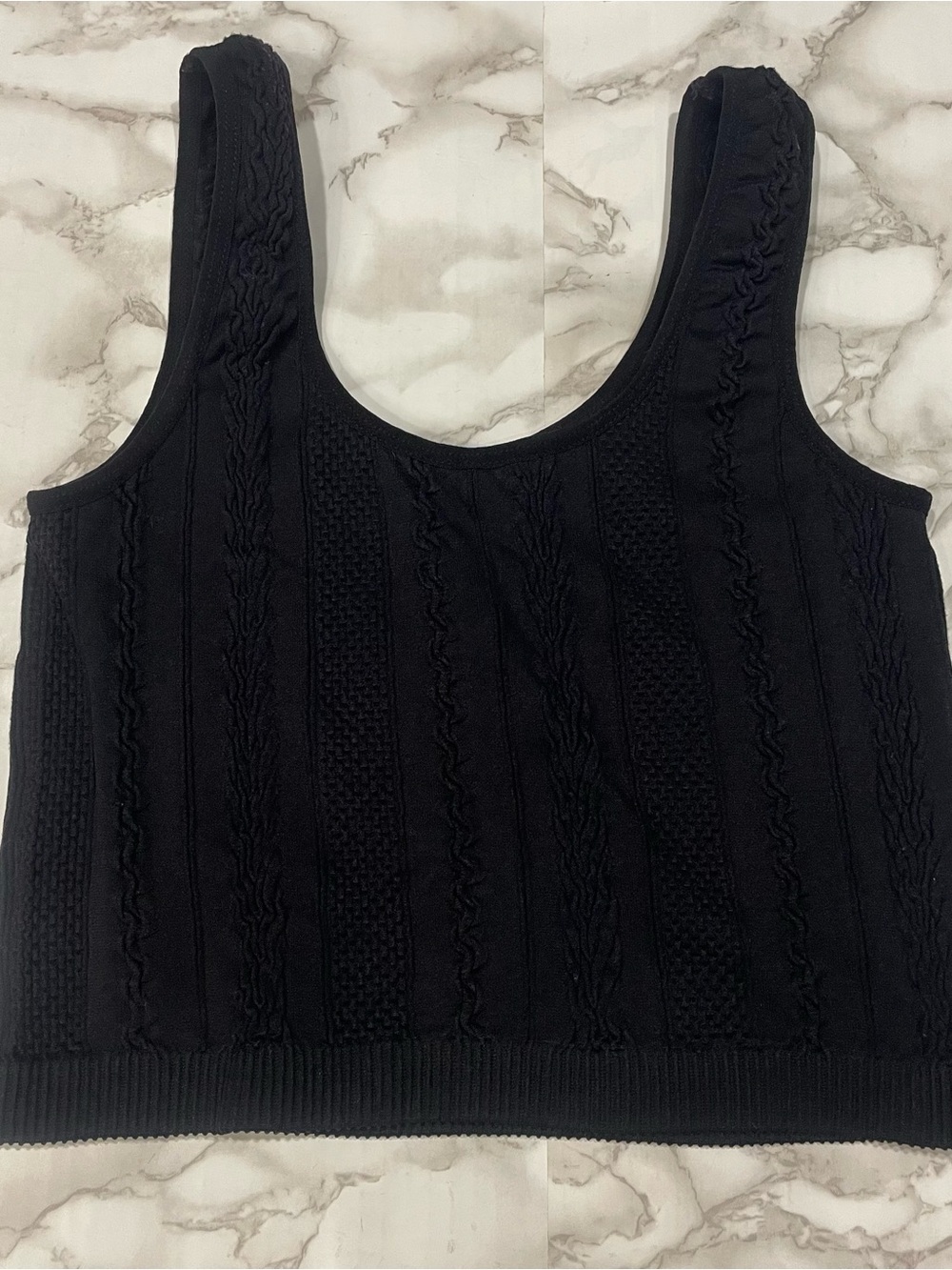 Freshwater Textured Bralette in Black